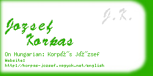 jozsef korpas business card